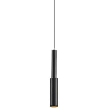 Imagem de Lustre LED Mini moderno pendente de tubo longo luz suspensa para cozinha V-intage lustre industrial linear para casa de fazenda quarto sala de jantar sala de estar, preto