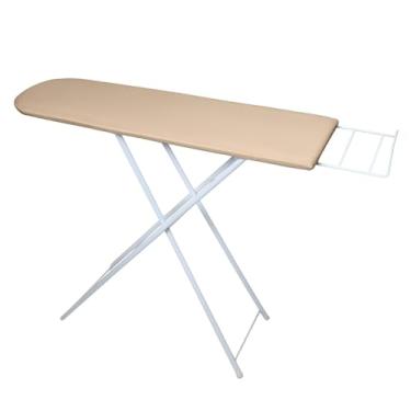 Imagem de Tabua de Passar Roupa 4 Andares Tecido Térmico Dobrável com Porta Ferro, Adequado para Uso Doméstico(Branco)