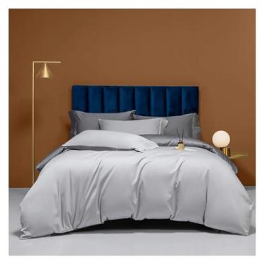 Imagem de Roupa de cama 100% algodão, solteiro, Queen, King, conjunto de lençol de cima e capa de edredom (Q Queen)