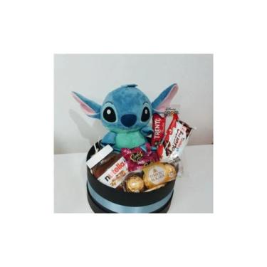Imagem de Cesta stitch/presentes/chocolates/nutella/dia dos namorados/crianças/p