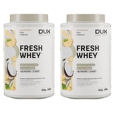 Imagem de Kit 2X Fresh Whey - 900g Coco e Abacaxi - Dux Nutrition-Masculino