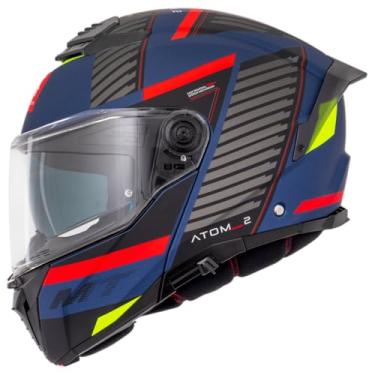 Imagem de Capacete Articulado MT Atom 2 Robocop Moto Linking Azul (56)