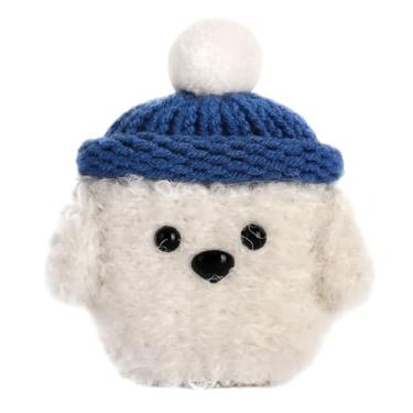 Imagem de Capa de pelúcia compatível com Apple Airpods 1 e 2, capa de fone de ouvido tricotada feita à mão, capa de fone de ouvido de pelúcia criativa engraçada fofa