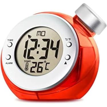 Imagem de Despertador Digital Mudo Relógio De Energia Da Água Proteção Ambiental Relógio De Energia Da Água Adequado Para Famílias Escritório Criança Despertadores Eletrônicos, Red