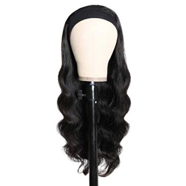 Imagem de Peruca de Bandana de Onda Encaracolada de 65 Cm para Mulheres, Peruca de Lenço Ajustável Com Fibra de Alta Temperatura, Faixa de Cabelo Elegante Onda Encaracolada Peruca Feminina