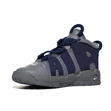 Imagem de Nike Tênis infantil Air More Uptempo, Cinza claro/azul marinho/branco, 4 Toddler