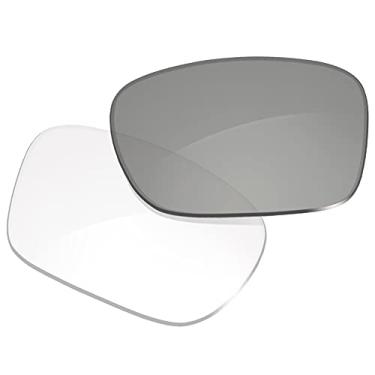 Imagem de Glintbay Lentes de óculos de sol de substituição 100% precisas para Oakley HSTN OO9464 52 mm - fotocromáticas transparentes não polarizadas