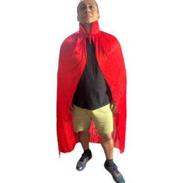 Imagem de Fantasia Capa vermelha com gola de Poliester Adulto Bruxa - 000023865E