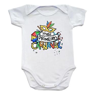Imagem de Body Bebê com Frases: Meu Primeiro Carnaval - Vem Bebê, Branco md 02, 