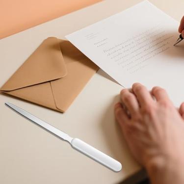 Imagem de Cortador de abridor de envelope branco – Ferramenta de abridor de cartas compacta para abertura de correspondências e pacotes, material de escritório e casa