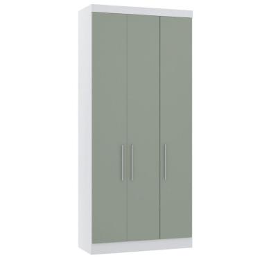 Imagem de Guarda Roupa Modulado 134,50cm 4 Portas E 4 Gavetas Alpes Luciane Móveis Branco Pf Com Branco Pf
