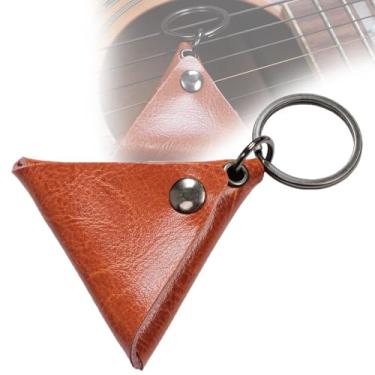 Imagem de Estojo Para Palheta De Guitarra Em Couro Pu,Bolsa Para Palhetas,AcessóRios Para Instrumentos De Cordas Ocidentais Para Guitarristas E MúSicos