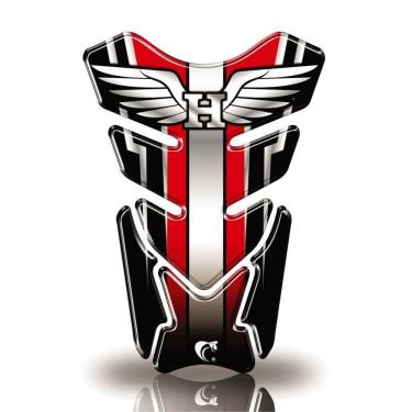 Imagem de Protetor De Tanque Adesivo Moto Cb Twister Cg Honda Asa Vermelho