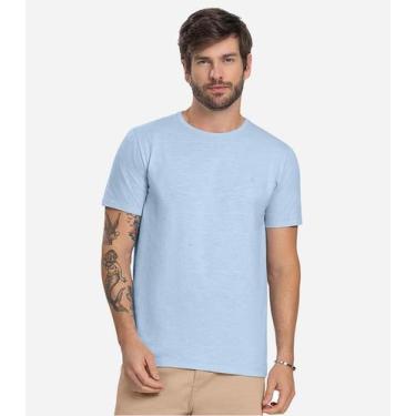 Imagem de Camiseta Masculina Meia Malha Diametro Azul - Diametro Basicos, P, Azu