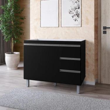 Imagem de Balcão de Cozinha Gabinete 120cm Andréia Sem Tampo AJL - AJL MÓVEIS, P