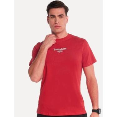 Imagem de Camiseta Tommy Jeans Masculina Regular TJ 85 Entry Vermelha-Masculino