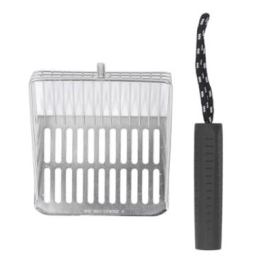 Imagem de GLOGLOW Matra de Areia de Areia de, Colher de Metal Escavação Profunda Cat Scoop Fast Filtration Box Anti Smipling Splashing Poop Sifting Kitten Pooper Lifter Nan (Preto)