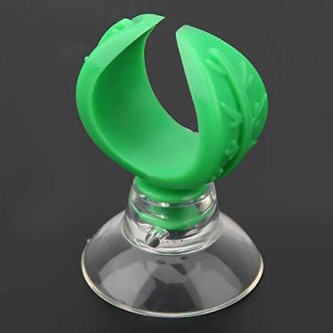 Imagem de RiToEasysports Braçadeiras de Tubo de Ar, Em Formato de Folha, para Aquário, Tanque de Peixes de água Doce e Salgada, Plástico Durável, Pacote Com 10 (Diâmetro interno verde 14,6 mm)