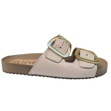 Imagem de Sandália Papete Rasteira Couro Viena Fivela Confort Festas - Aine Stor