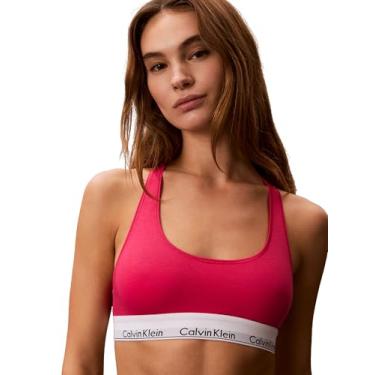 Imagem de Calvin Klein Sutiã feminino moderno de algodão sem forro sem fio, Insinuações, GG