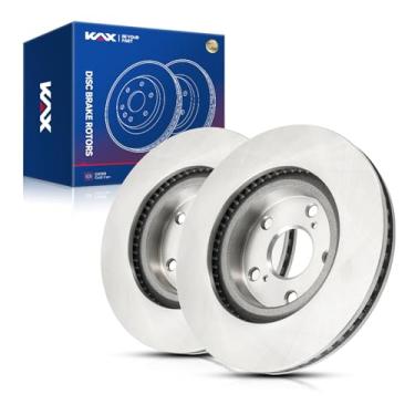 Imagem de KAX Substituição do par de rotores de freio a disco dianteiro de 29.6 cm para Camry 2007-2017, RAV-4 2006-2018, ES350/Corolla iM 2007-2018, Avalon 2008-2018, tC 2011-2016, ES300h 2013-2018, Vibe