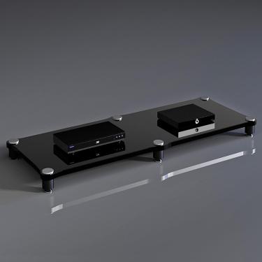 Imagem de Prateleira Para Jogos Suporte De áudio Suporte De Mídia Caixa De Jogos Prateleira De áudio E Dvd Prateleira Para Projetor Sob A Tv Suporte Para Prateleira De Jo, Black, 120x48x10cm