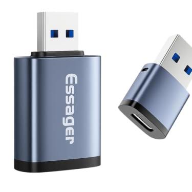Imagem de Adaptador Essager Tipo C Fêmea P/Usb A 3.0 Macho 5GBPS 3A
