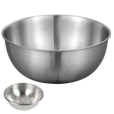 Imagem de Tigela Inox Bowl Bacia Cumbuca Preparo Receira Salada Fruta Residencial Comercial Multiuso Resistente Duravel