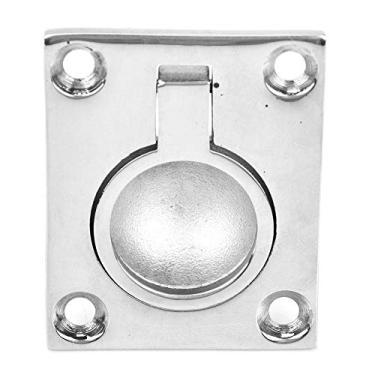 Imagem de Piso de Aço Inoxidável Pull Handle, Barco Quadrado Marine Flush Ring Pull Handle Móveis Gabinete Escondido Buckle Ring para Marinha Travas Porta