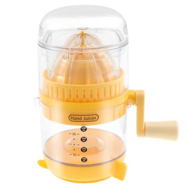 Imagem de Espremedor manual manual, calibre grande de 102 mm, design de capa à prova de som e à prova de derramamento, bico em forma de U permite um despejo de suco mais rápido e suave, pode ser lavado na