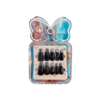 Imagem de Unhas Postiças Decoradas Kit - Royal, 24