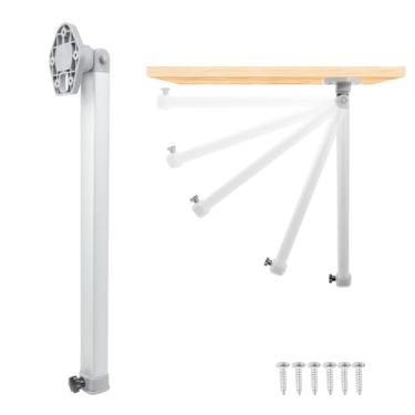 Imagem de Perna de mesa dobrável ajustável - Base telescópica de liga de alumínio resistente para trailer, acampamento, barco, iate, exterior (22-36,6 polegadas de altura, 560-930 mm) - Suporte de mesa leve
