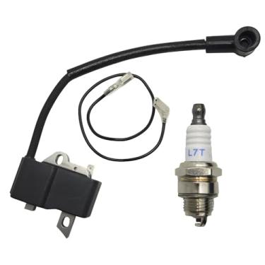 Imagem de RUURUU Kit de bobina de ignição e vela de ignição para aparador Stihl FS85/FC85/FS80/FS80R/FS75/FC75 - Peças de manutenção do motor OEM 4137 400 1350