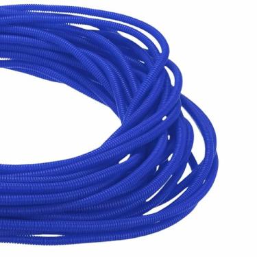 Imagem de DMiotech Tubo dividido de tear de fio de 30,5 m, protetores de cabo da Pet flexível para gerenciamento de cabos de conduíte para escritório, casa, jardim, azul