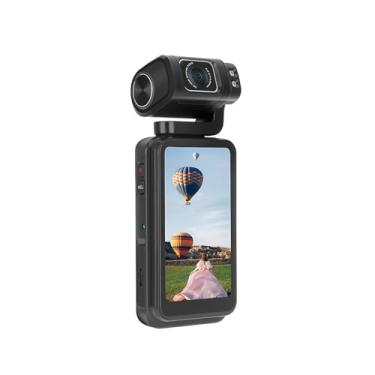 Imagem de Câmera de Vídeo de 5k, Câmera de Câmera Portátil Com CMOS de 2,5 Polegadas e Vídeo de 30fps, Zoom Digital 10x, Tela Sensível Ao Toque Rotativa de 3,5 Polegadas, Bateria de