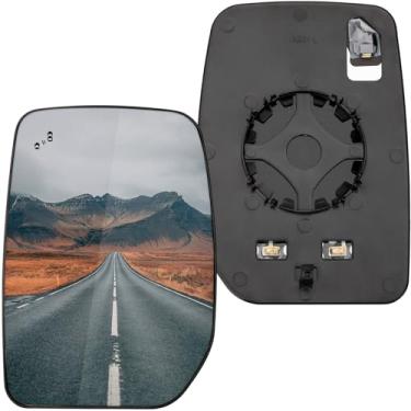 Imagem de LOIYLLEN Substituição do espelho lateral do motorista para Ford Transit MK6 MK7 V348 2000-2013 - Vidro do espelho do lado esquerdo, vidro dos espelhos retrovisores com aquecimento elétrico e ponto