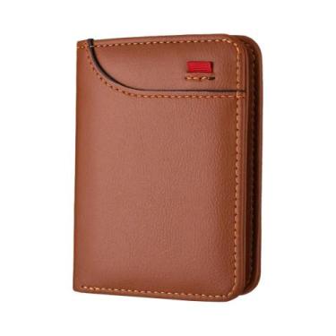 Imagem de Carteira Vertical Mini Masculina Multi Cartões Bolsa Para Licença De M