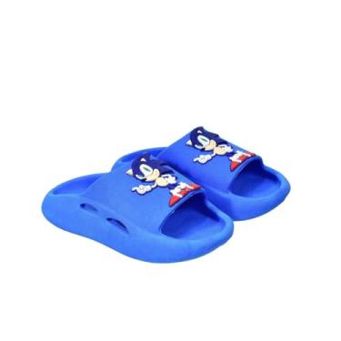 Imagem de Nuvem Chinelo Infantil Confortável, Macio, Solado Antiderrapante, Azul Preto Vermelho, Design Divertido (Azul, BR, Criança de 4 a 8 anos, Numérico, 32)