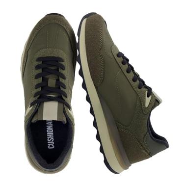 Imagem de CUSHIONAIRE Women's Kicks lace up Nylon Sneaker +Comfort Foam, Wide Widths Available, Olive 10