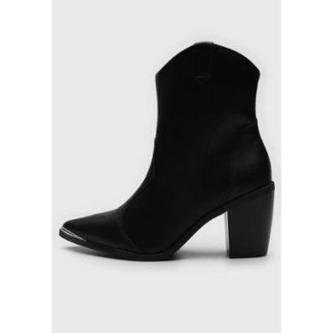 Imagem de Bota Western Cano Baixo Vizzano Feminina - Preto - 40-Feminino
