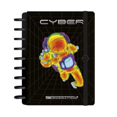 Imagem de Caderno De Disco Iscool Inteligente 140 Folhas Astronaut Cyber Preto M+