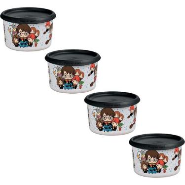 Imagem de Kit 4 Potes Tupperware Mini Instantânea Mágica Harry Potter Colorido 5