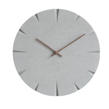 Imagem de Relógio de parede Relógio de parede nórdico minimalista, silencioso, alimentado por bateria, extremamente prático para decoração de casa(Light gray style B)