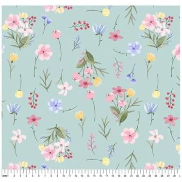 Imagem de Tecido Tricoline Digitsl Estampado Floral Petúnia 50x150cm, Caldeira