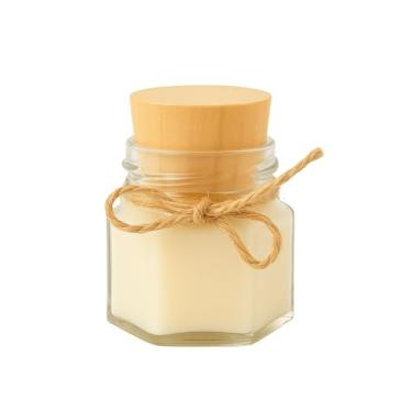 Imagem de Potes de Vidro 40ml Sextavavo com Tampas de Madeira Para Velas Aromaticas e Artesanais Lembrancinhas de Casamento (50)