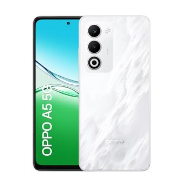 Imagem de Smartphone OPPO A5 5G 256GB 8GB Ram IP65 50MP AI Câmera Bateria 6000mAh NFC Branco