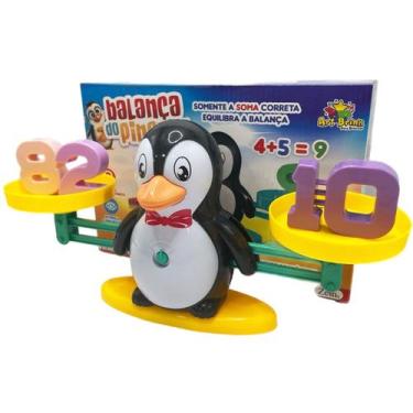 Imagem de Brinquedo Educativo Balança Pinguim Jogo De Matemática Art - Tesla Sto