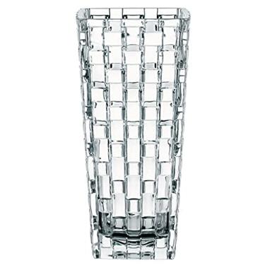 Imagem de YYBOES Vaso de vidro para flores, vaso de flores para flores, vaso transparente de cristal transparente, decoração de sala de estar, padrão de tecido, moderno, vaso de vidro, ornamentos, flores