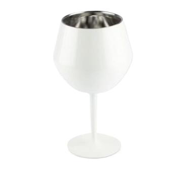 Imagem de Taça Copo Térmico De Aço Inoxidável 2 Em 1 Para Gin Vinho Cerveja Drink Bebidas 14oz(Branco)