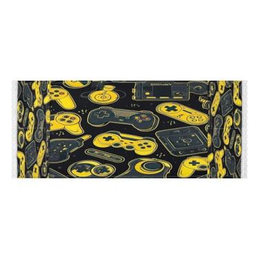 Imagem de Wassud Alças amarelas para jogos capas de lavadora e secadora, protetor de lavadora com sacos de armazenamento, capa de geladeira à prova de poeira com bolsos para lavanderia doméstica, cozinha, 120 x